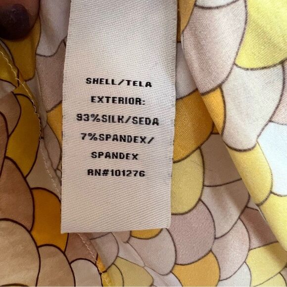 Vintage 90's ECI Silk Blend Blouse Womens Small Short Sleeve V-Neck Retro Top - Picture 6 of 6